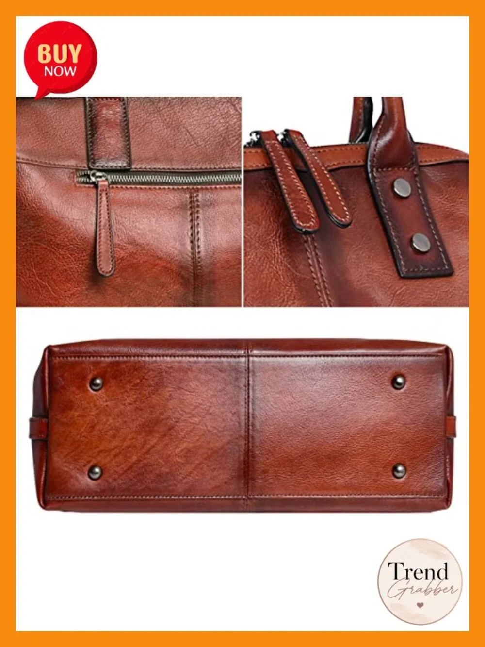Genuine Leather Satchel Purse Hobo Shoulder Crossbody Bag Medium